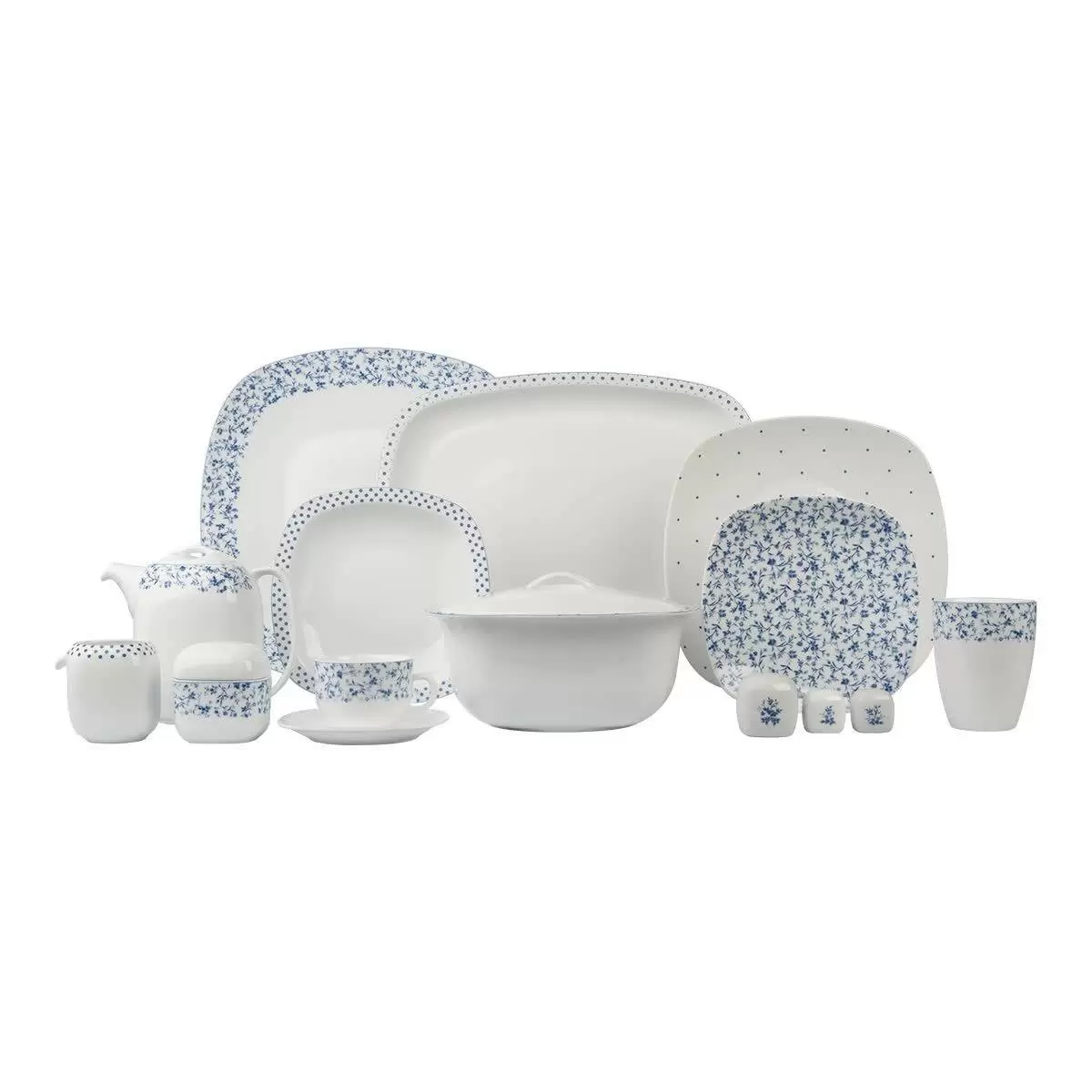 سرویس 98 پارچه چینی زرین-کواترو(مربع)-12 نفره-ورونیکا -درجه عالی